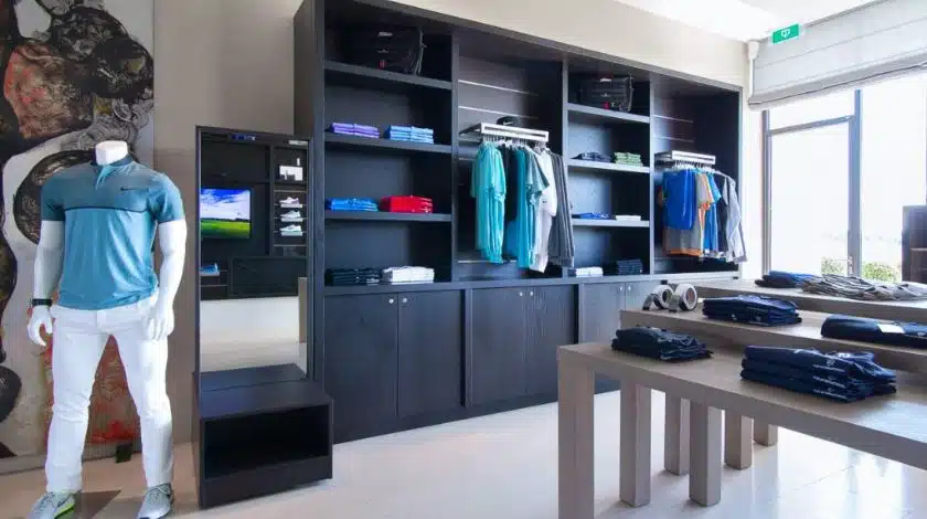 Winkelinterieur met maatwerk meubels voor productpresentatie